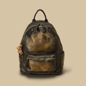 Lusher Explorer Stoned Washed Leather Backpack - New with Tags